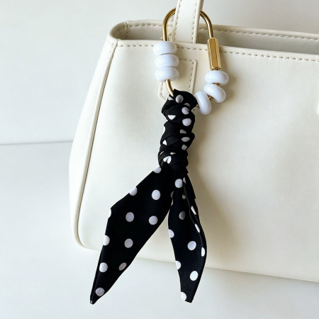 Perles, tissu à motif cachemire, breloques pour sac à main femme