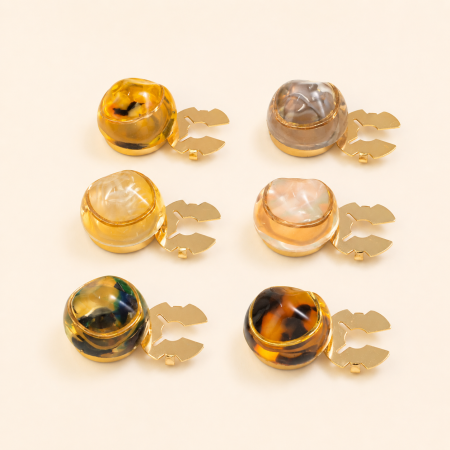 Boutons de manchette en alliage à dégradé de couleurs, forme irrégulière, collection quotidienne Simple Series 2