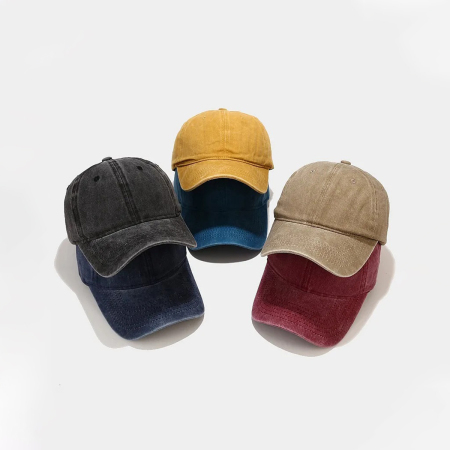 Casquette de baseball décontractée en tissu uni
