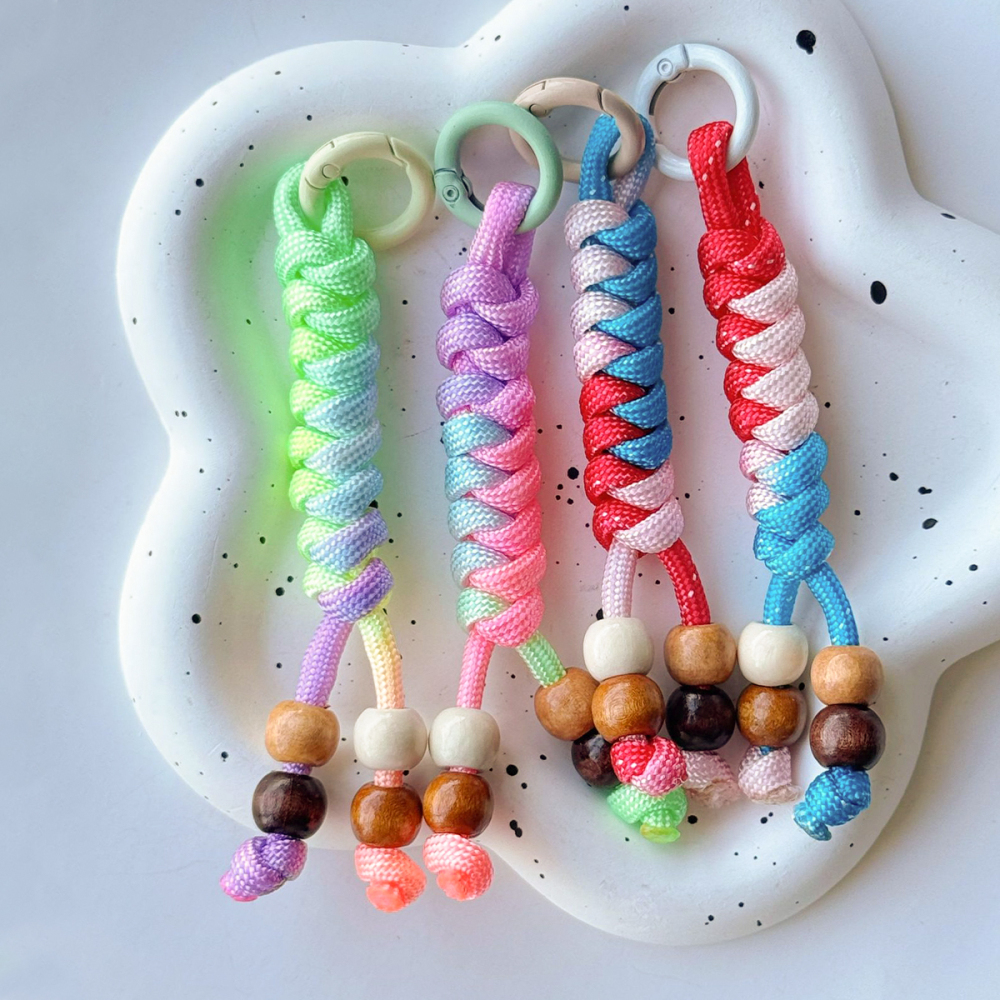Perles Torsadées Simples, Corde De Couleur Assortie, Breloques Pour Sac À Main Femme h5Image2