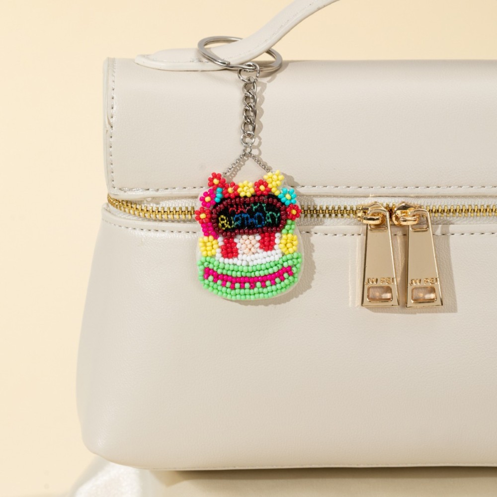 Porte-Clés Ethnique Décontracté En Alliage Alimentaire Avec Perles Et Lettres Multicolores - Collection Ethnique Image2