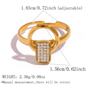 Bagues Pour Femmes Simple Series Daily Butterfly Lock En Acier Inoxydable Étanche Couleur Or h5