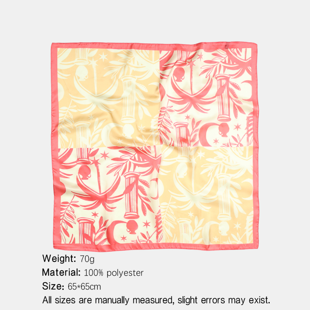 Écharpes D'Été En Polyester, Collection Simple Series Vacation, Motif Plantes Multicolores, Cocotiers. Image2