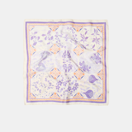 Écharpes d'été en polyester à motif floral quotidien, forme irrégulière et feuilles multicolores, collection Simple Series