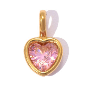 Pendentifs Pour Femmes En Acier Inoxydable, Couleur Or, Zircon, Forme Ellipse, Fleur, Étoile Et Style Diy, Collection Simple Series h5 Image3