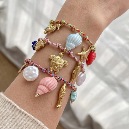 Bracelets tressés pour femmes, style océanique, collection romantique