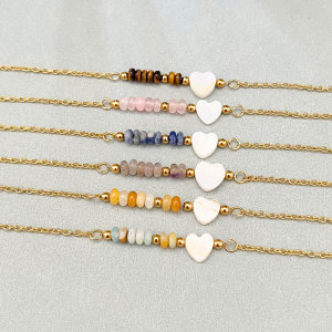 Bracelets De Perles Pour Femmes Avec Cœurs, Coquillages Et Perles De Mer h5 Image2
