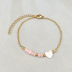 Bracelets De Perles Pour Femmes Avec Cœurs, Coquillages Et Perles De Mer h5 