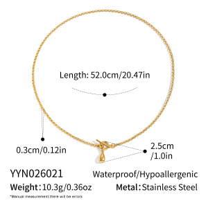 Colliers Pendentifs Pour Femmes Daily Droplet En Acier Inoxydable Étanche Couleur Or h5 