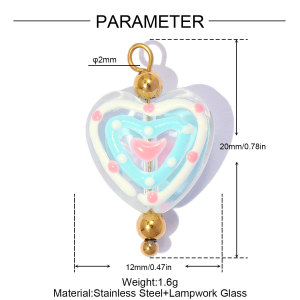 Pendentifs Pour Femmes De La Collection Simple Series Sweet Is Regular Shape Heart Glaze Gold Color h5