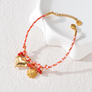 Bracelets Tressés Pour Femmes Sweet Heart Cherry De La Série Romantic h5 Image4