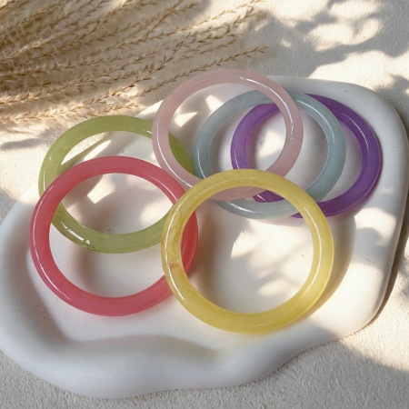 Bracelets pour femmes en résine à dégradé de couleurs 2
