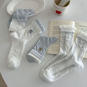 Chaussettes Mi-Mollet Élégantes À Motif Cœur Animal Et Rebond Léger h5 Image3