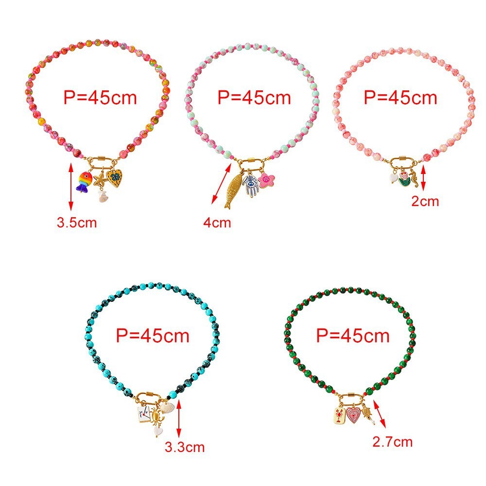 Colliers De Perles En Verre Pour Femmes, Collection Romantique, Style Océanique, Inspirés Des Vacances h5Image4