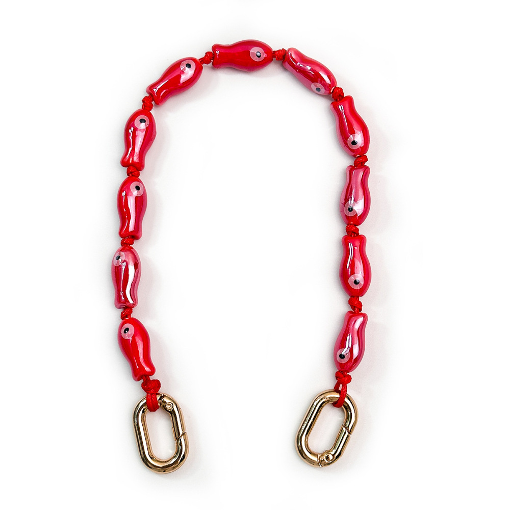 Porte-Clés En Céramique Représentant Des Poissons, Style Océanique, Couleur Unie, Mignons Et Simples 