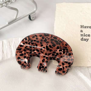Pinces À Cheveux Simple Series Retro Leopard Print En Pvc h5 
