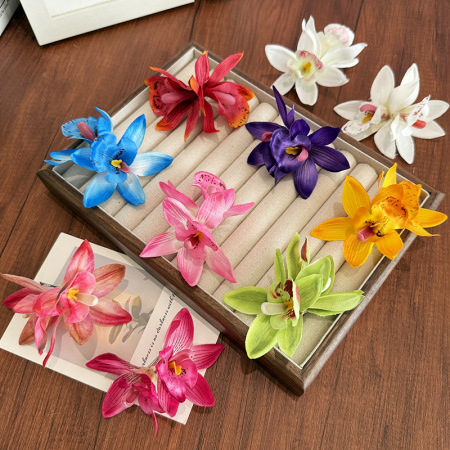 Pinces à cheveux en tissu dégradé de couleurs florales, collection romantique, pour les vacances