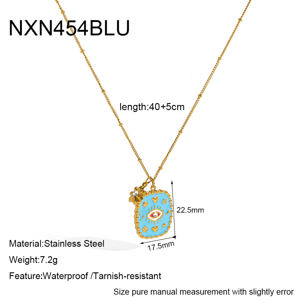 Colliers Pendentifs Étanches En Acier Inoxydable Émaillé 