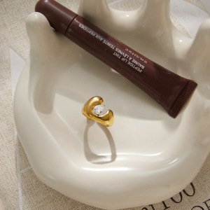 Bagues Pour Femmes En Acier Inoxydable Uni, Étanches, Couleur Or, Serties De Zircon Et Ornées De Pierres Précieuses. h5 Image3