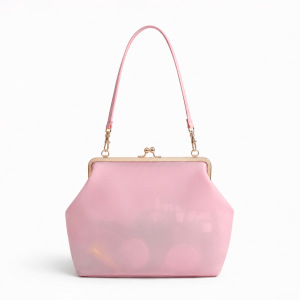Sac Carré Femme En Pvc Transparent À Pois Imprimé Uni, Style Décontracté, Avec Quincaillerie En Métal. h5 