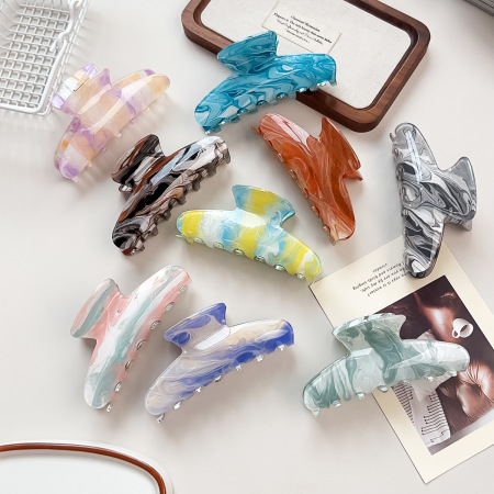 Griffes à cheveux acryliques Simple Series Daily Color Mixed Color Gradient Color