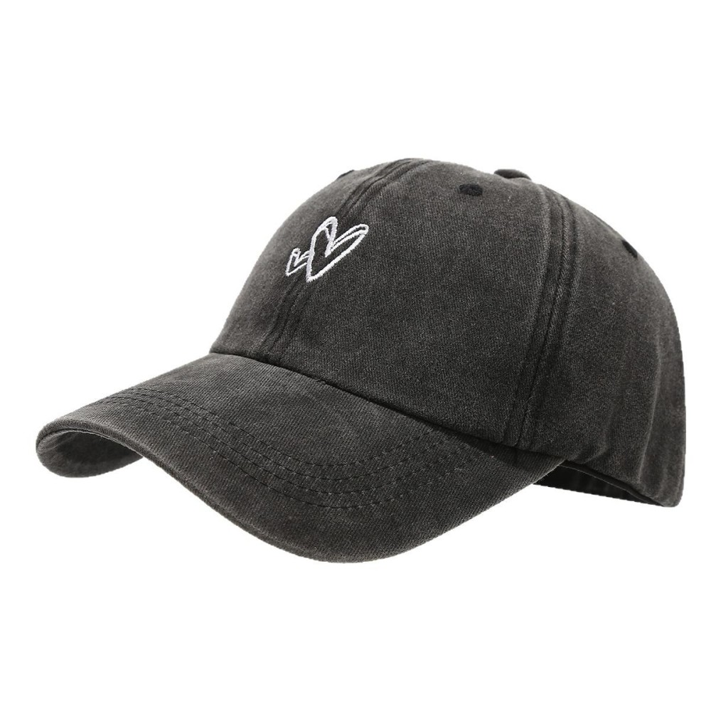 Casquette De Baseball Décontractée En Coton Uni Couleur Cœur, Série Simple h5Image4