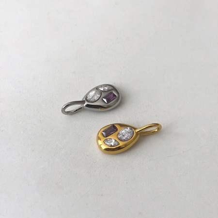 Pendentifs pour femmes en acier inoxydable étanche couleur or, collection DIY, en forme de goutte 2