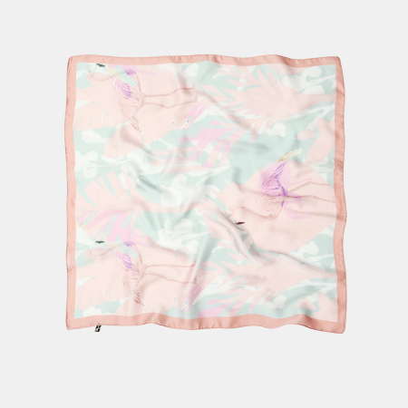 Écharpes d'été en polyester à imprimé flamant rose et plantes tropicales, collection Simple Series