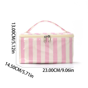  Trousses De Maquillage Simple Series Casual Stripe Multicolores En Pvc h5 Image3