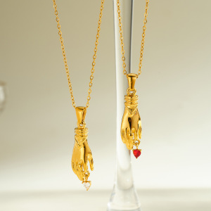 Colliers Pendentifs Pour Femmes, Collection Romantique, Forme Irrégulière Mignonne, En Acier Inoxydable Étanche, Couleur Or h5 Image2