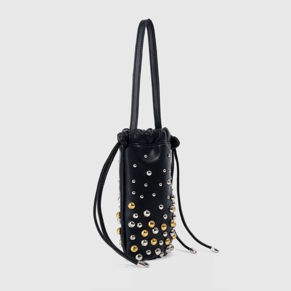 Sac Seau Femme En Pu À Rivets Cloutés Style Streetwear Image2