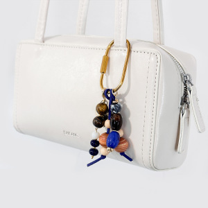 Breloques Pour Sac En Résine, Style Décontracté, Avec Pompons En Forme De Cœur Et Chaîne De Couleurs Assorties h5 Image3