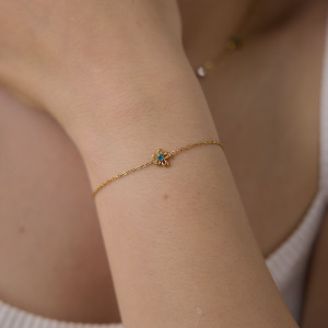 Ensembles De Colliers Pour Femmes En Acier Inoxydable, Imperméables, Couleur Or Et Zircon, Ornés De Fleurs h5 Image4