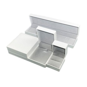 Boîtes À Bijoux Rectangulaires En Papier Flanelle Uni, Simples Et Élégantes, Pour Un Usage Quotidien h5 Image5