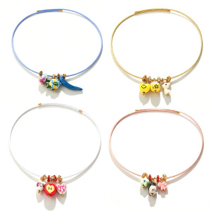 Colliers Pendentifs Pour Femmes, Collection Simple, Forme Irrégulière, Cœur Et Poisson, En Acier Inoxydable Étanche, Couleur Or h5 Image5