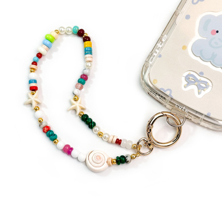 Collection Simple, perles mignonnes style océanique, coquillages et étoiles de mer de couleurs assorties, breloques en résine pour sacs 2