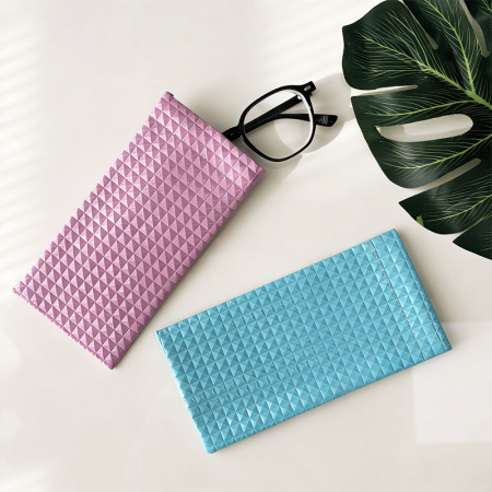 Étui à lunettes de soleil Simple Series Daily couleur unie en PU 2