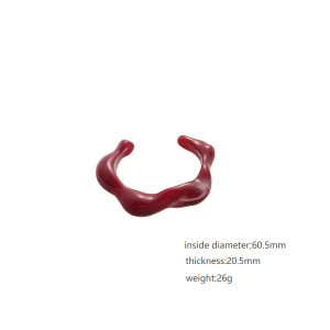 Bracelets Pour Femmes En Résine À Dégradé De Couleurs, Forme Irrégulière Et Style Rétro, Collection Simple h5 Image3