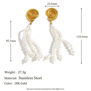 Boucles D'Oreilles Pendantes Pour Femme, Élégantes Et Simples, Avec Pompons Soleil, En Acier Inoxydable Étanche, Couleur Or. h5