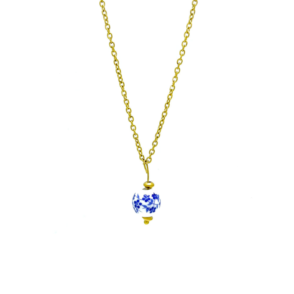 Colliers Pendentifs Pour Femmes En Forme De Cœur, En Céramique Et Acier Inoxydable, Couleur Or, Étanches