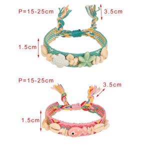 Bracelets Tressés Pour Femmes, Style Océanique, Avec Coquillages, Collection Romantique h5 Image4