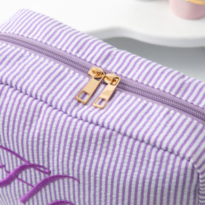 Trousses De Maquillage Simple Series Sweet Letter En Polyester À Rayures Unies h5 Image3