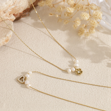 Colliers pendentifs pour femmes en acier inoxydable, ornés de strass, en forme de cœur et de fleur