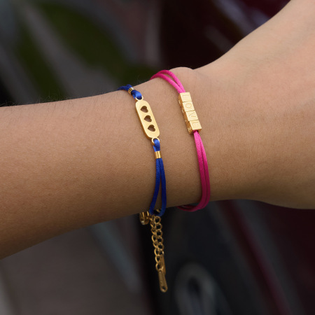 Bracelets tressés pour femmes Simple Series Sweet Letter en acier inoxydable, étanches, couleur or