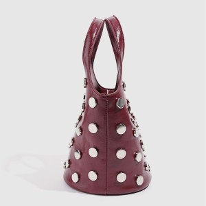 Sac Seau Femme En Pu À Rivets Cloutés Style Streetwear h5 Image4