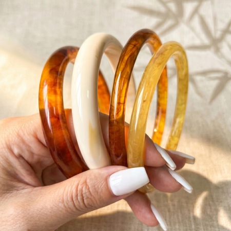 Ensembles de bracelets pour femmes en résine à dégradé de couleurs