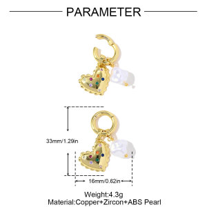 Pendentifs Femme Romantiques En Forme De Cœur, De Cerise Et De Lune, Couleur Cuivre Et Or h5 