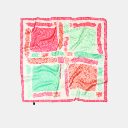 Écharpes d'été en polyester à motifs géométriques et couleurs assorties, collection Simple Series Daily