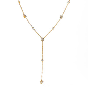 Colliers À Maillons Pour Femmes, Forme Géométrique Simple Et Luxueuse, En Acier Inoxydable, Couleur Or, Avec Zircon, Étanches. h5 Image4