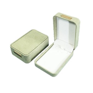 Boîtes À Bijoux Rectangulaires En Tissu, Simples Et Élégantes, De Couleur Unie, Au Style Rétro h5 Image5